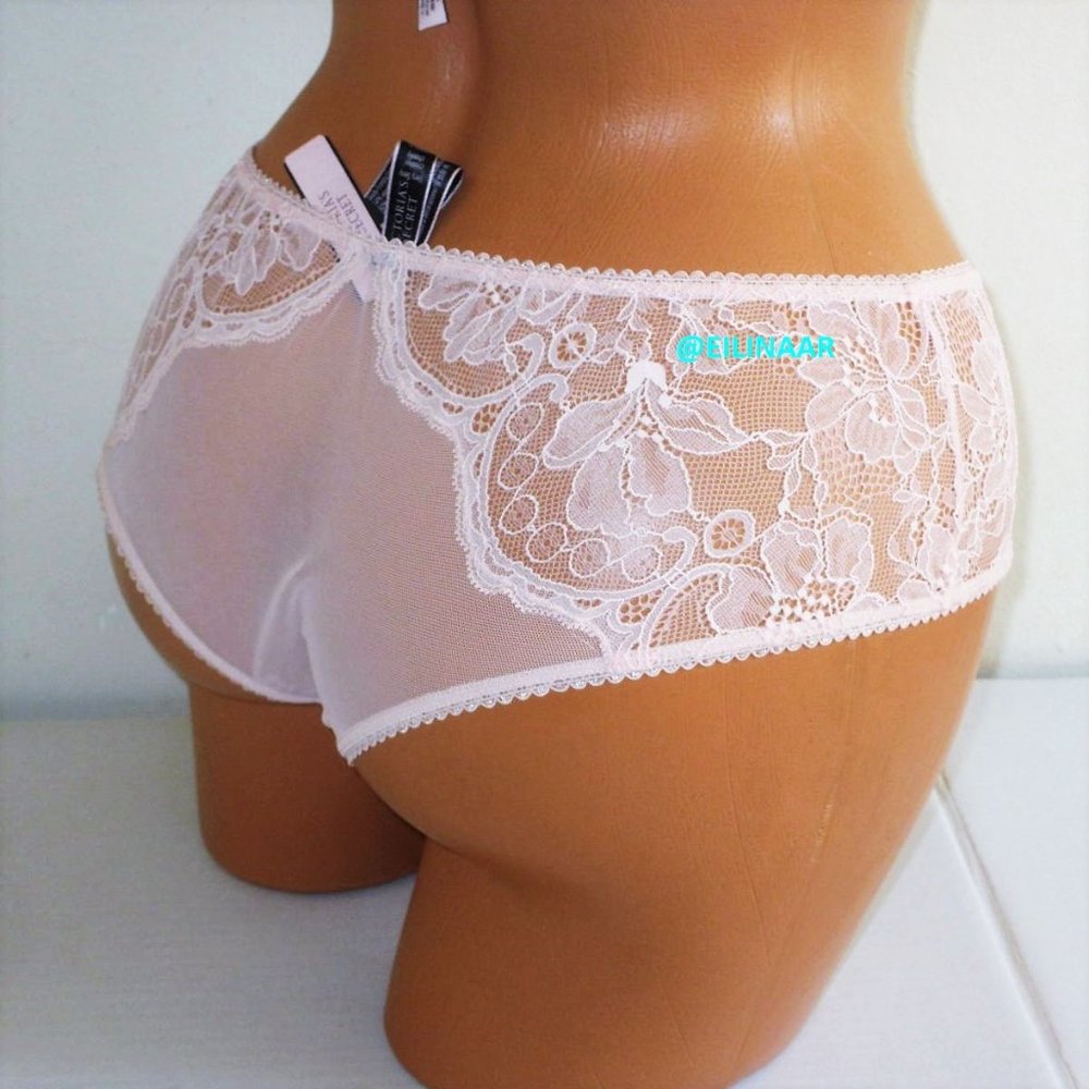VICTORIA'S SECRET Very Sexy Lace Cut out Cheeky Panty Size XL Light Pink